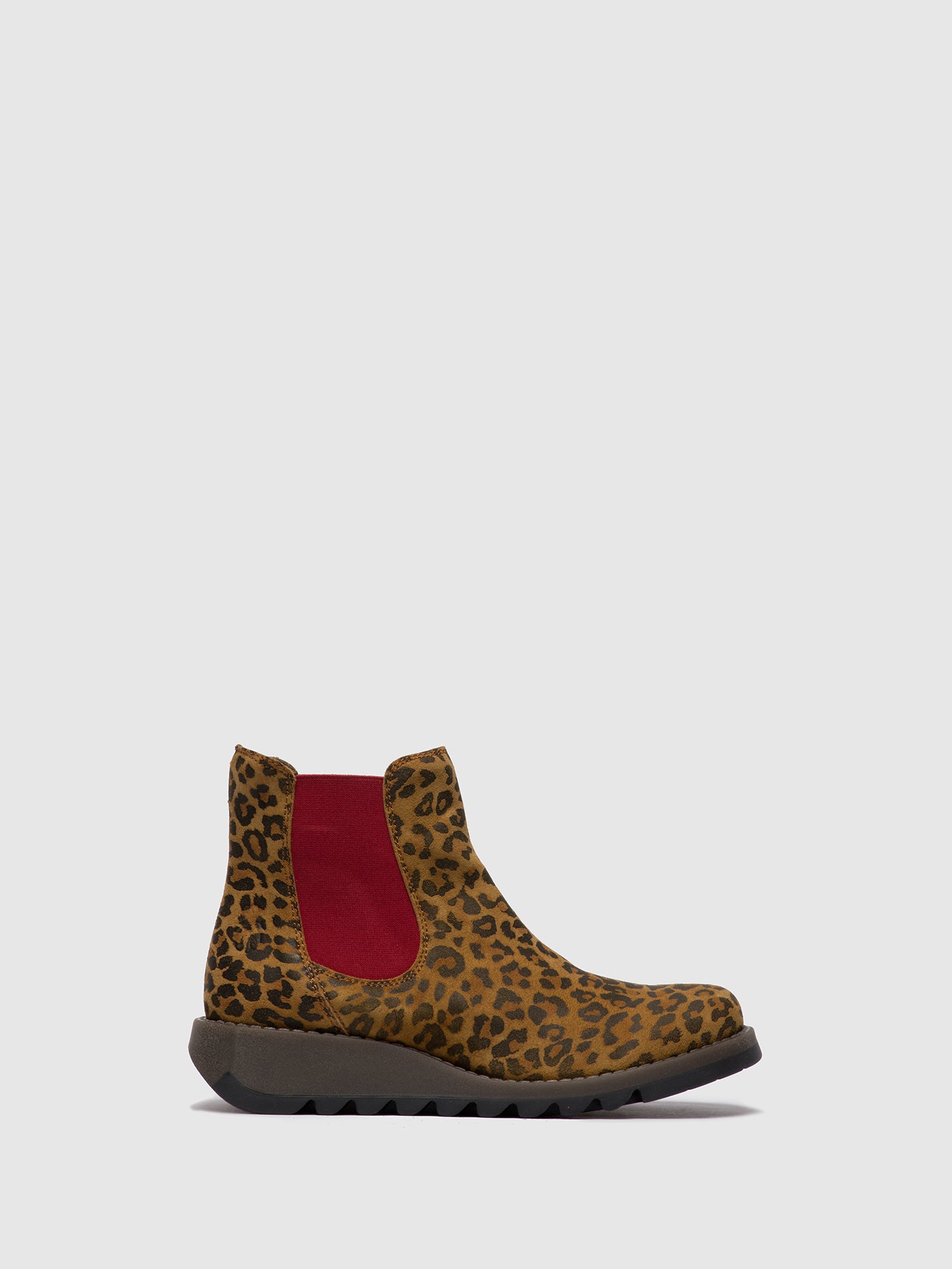 Fly London Chelsea Ankle Boots SALV CHEETAH TAN (RED ELASTIC)
